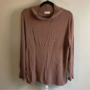 First Love Chocolate Brown Ribbed Long Sleeve Sweater